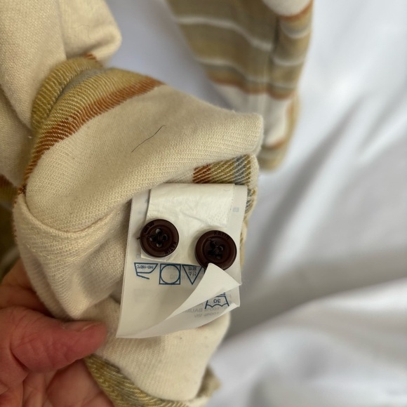 Katin Sierra Plaid Vintage Inspired Flannel Men's Tan and Cream Shirt Sz Medium - Picture 7 of 7